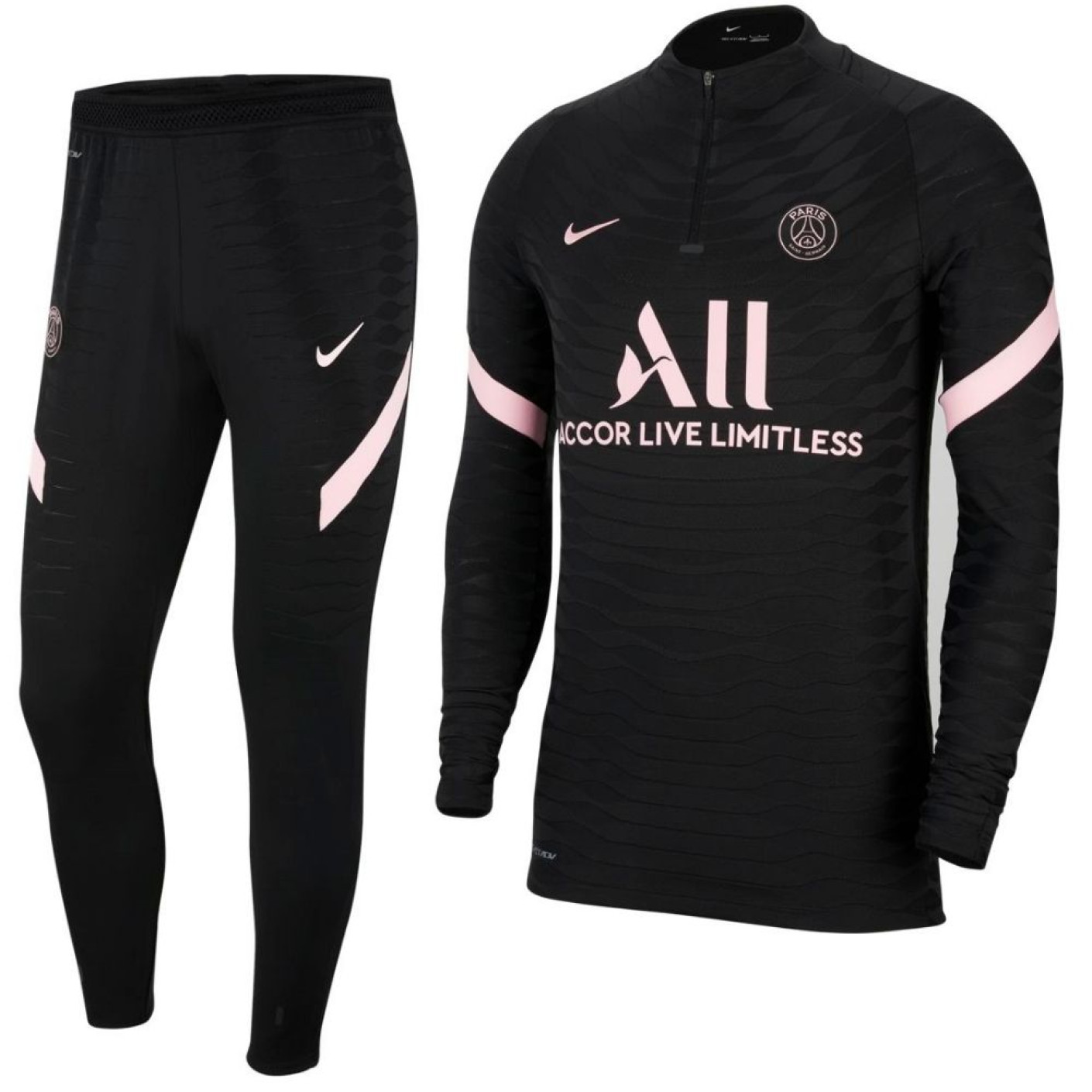 kiespijn circulatie Omgekeerde Nike Paris Saint Germain Elite Drill Trainingspak 2021-2022 Zwart Roze