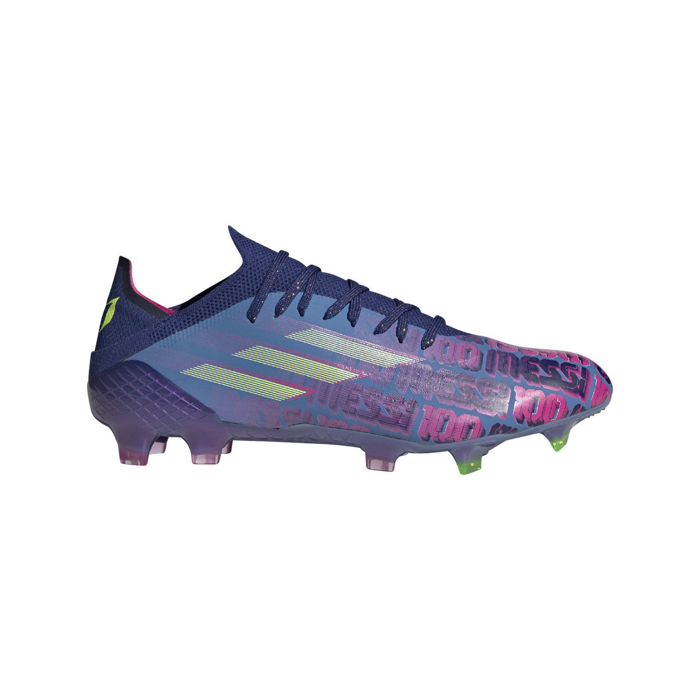 adidas X Speedflow Messi.1 Gras Voetbalschoenen (FG) Blauw Roze Geel