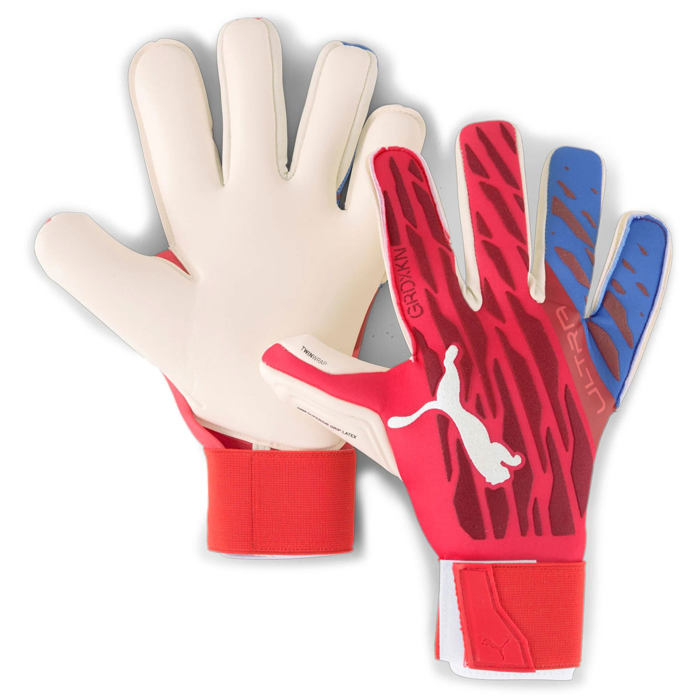 PUMA Ultra Grip 1 Hybrid Pro Keepershandschoenen Rood Blauw