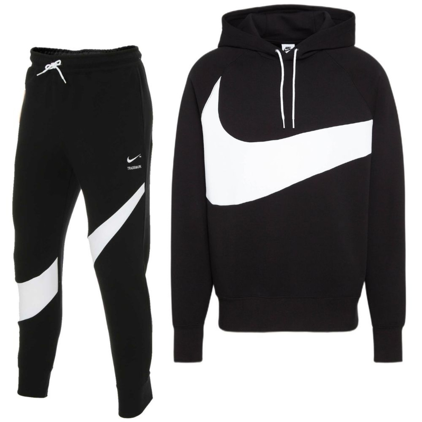 vegetarisch klem krassen Nike Sportswear Tech Fleece Trainingspak Swoosh Zwart Wit
