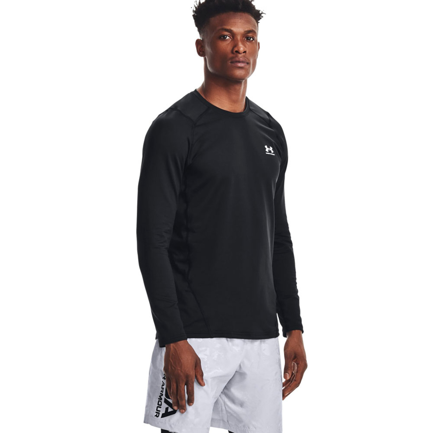 Under Armour Cold Gear Armour Fitted Crew Shirt Zwart