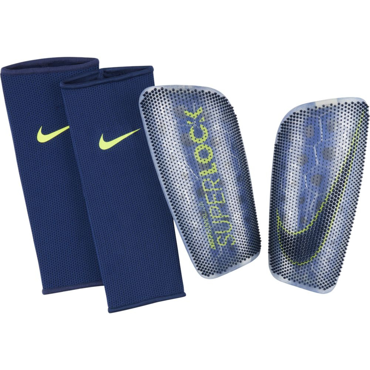Nike Mercurial Lite Superlock Scheenbeschermers Paars Blauw Geel