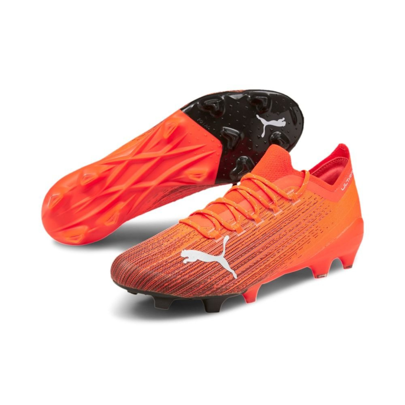 PUMA ULTRA 1.1 Gras / Kunstgras Voetbalschoenen (MG) Oranje Zwart