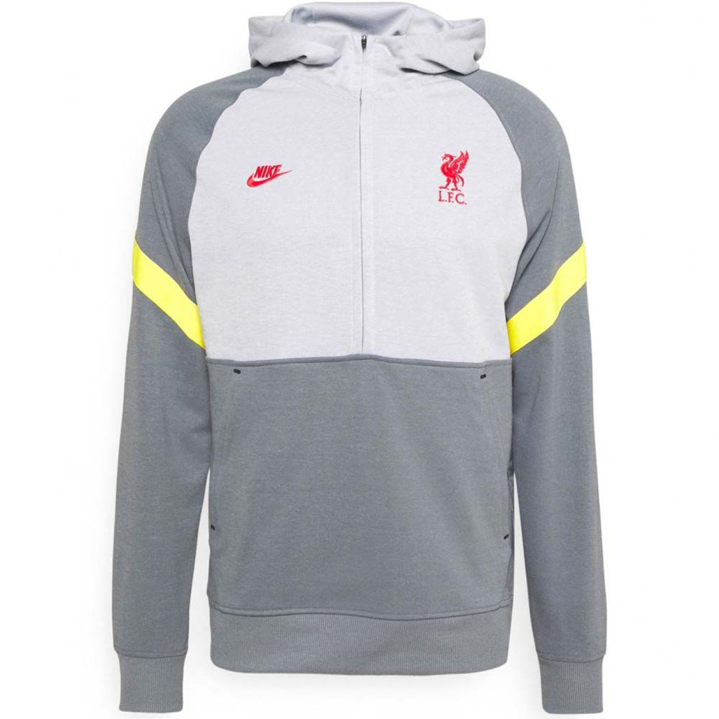 Nike Liverpool Fleece Hoodie Half-Zip 2021-2022 Kids Grijs Rood