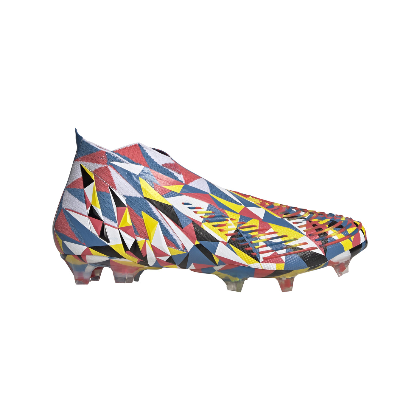 adidas Predator Edge+ Geometric Gras Voetbalschoenen (FG) Blauw Geel Rood