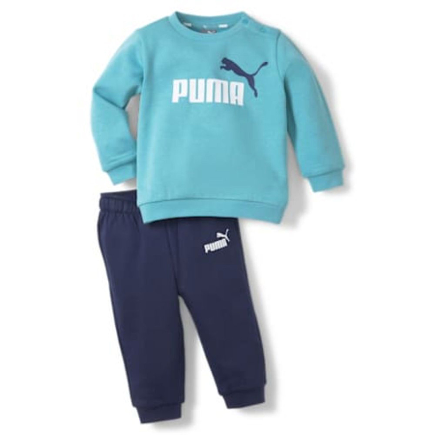PUMA Minicats Essentials Crew Trainingspak Baby / Peuters Blauw Wit