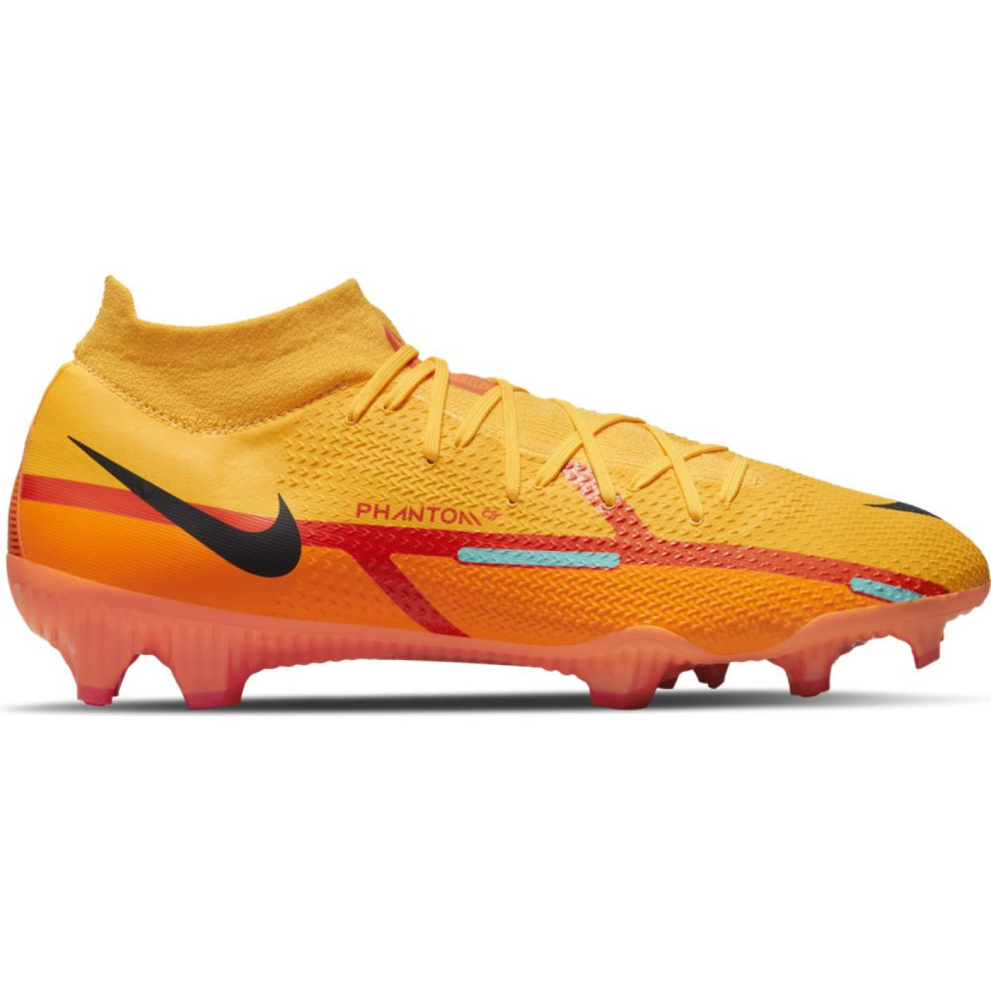 Nike Phantom GT 2 Pro DF Gras Voetbalschoenen (FG) Oranje Rood Zwart