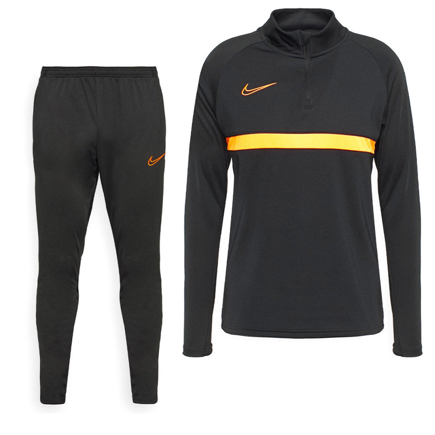 Nike Academy 21 Trainingspak Winter Warrior Zwart Oranje