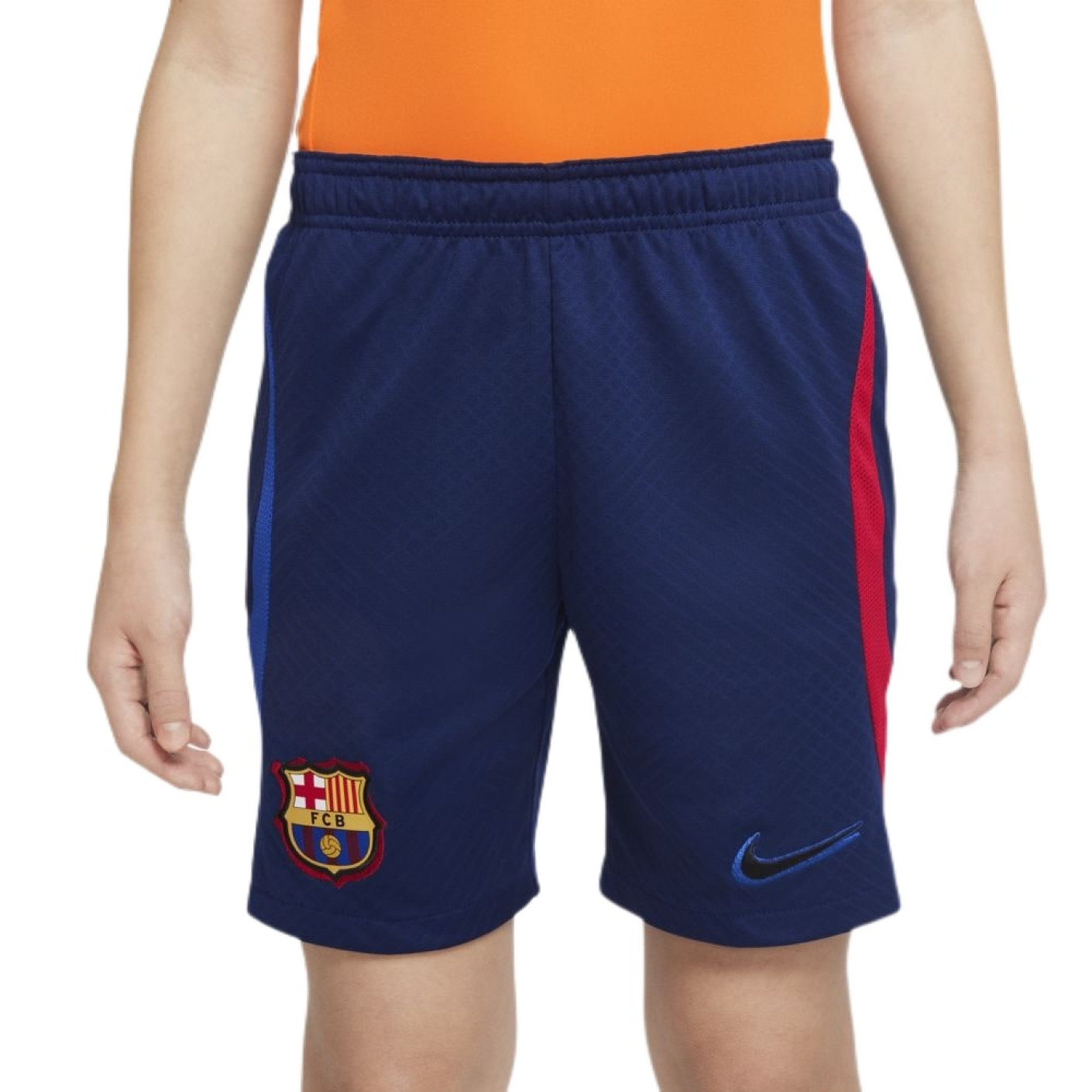 Nike FC Barcelona Strike Trainingsbroekje 2021-2022 Kids Donkerblauw