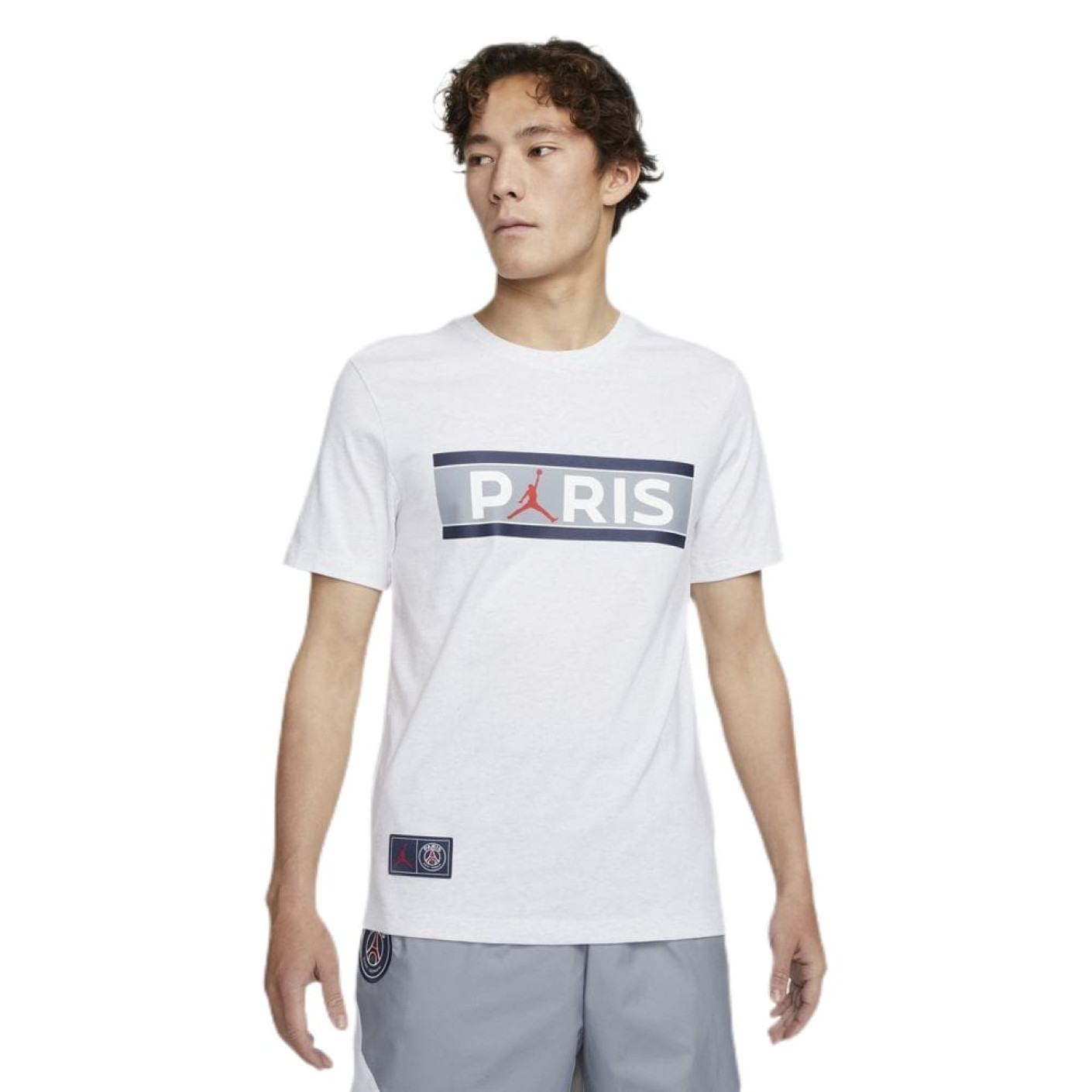 Nike Paris Saint Germain x Jordan T-Shirt 2021-2022 Grijs Donkerblauw Wit