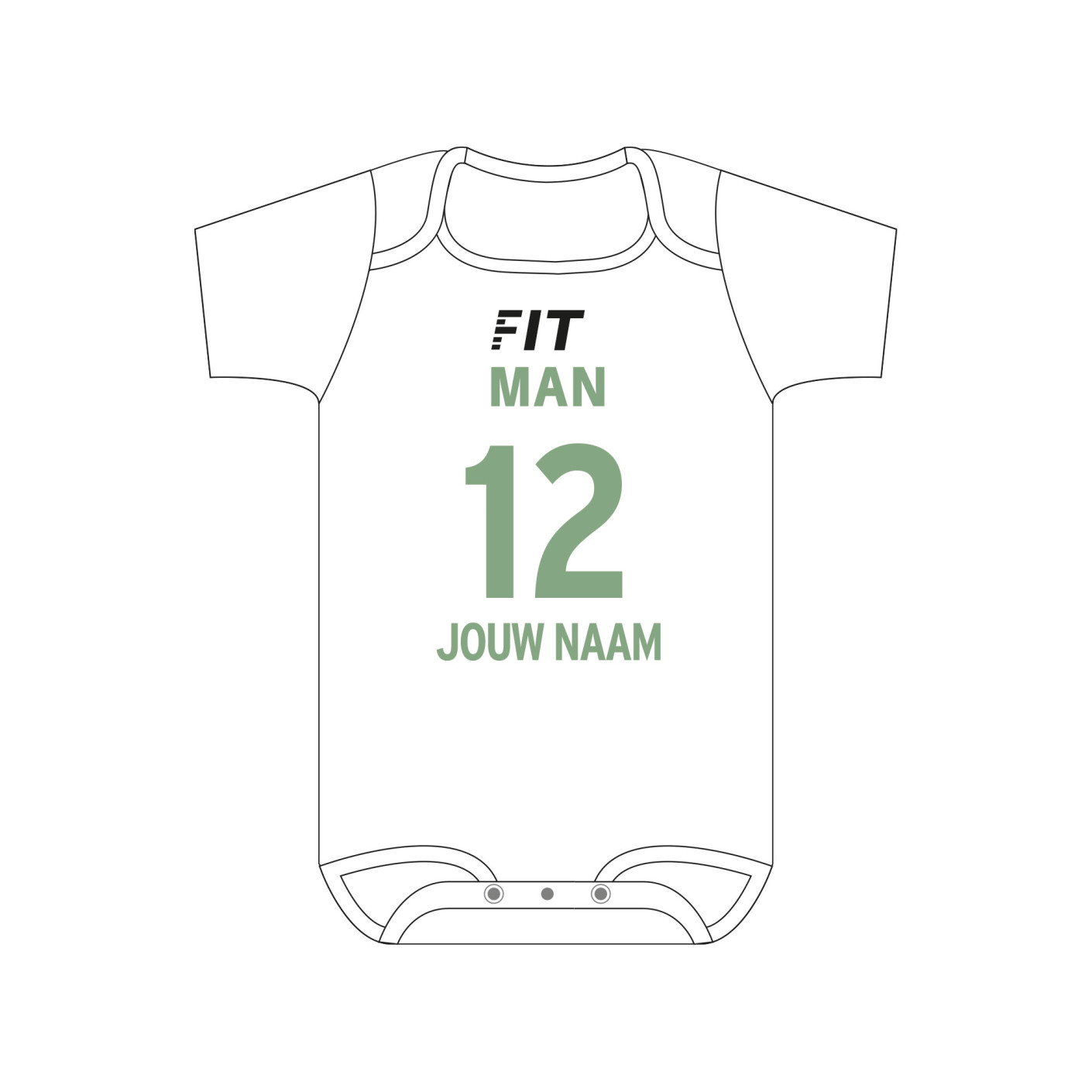 Fitman Buitensporten rompertje Gepersonaliseerd