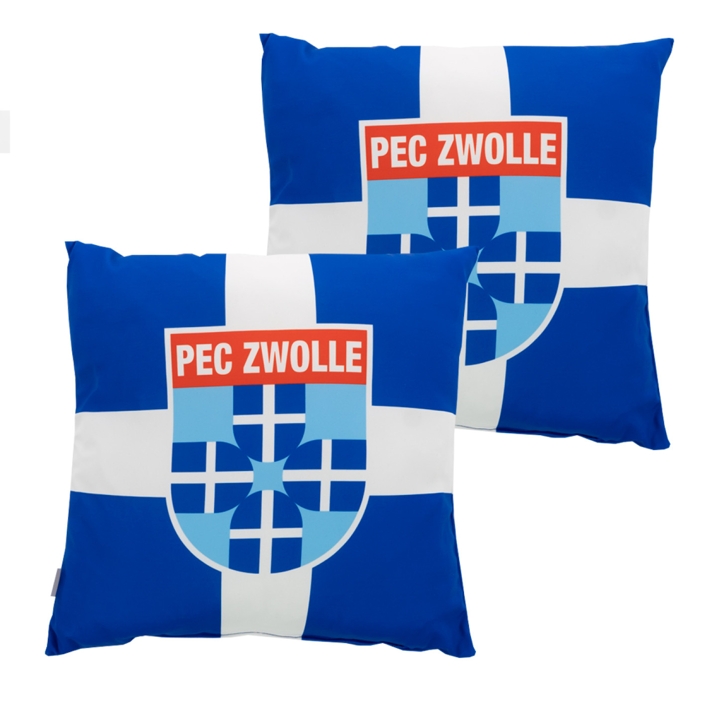 PEC Zwolle Kussen Logo Blauw Wit