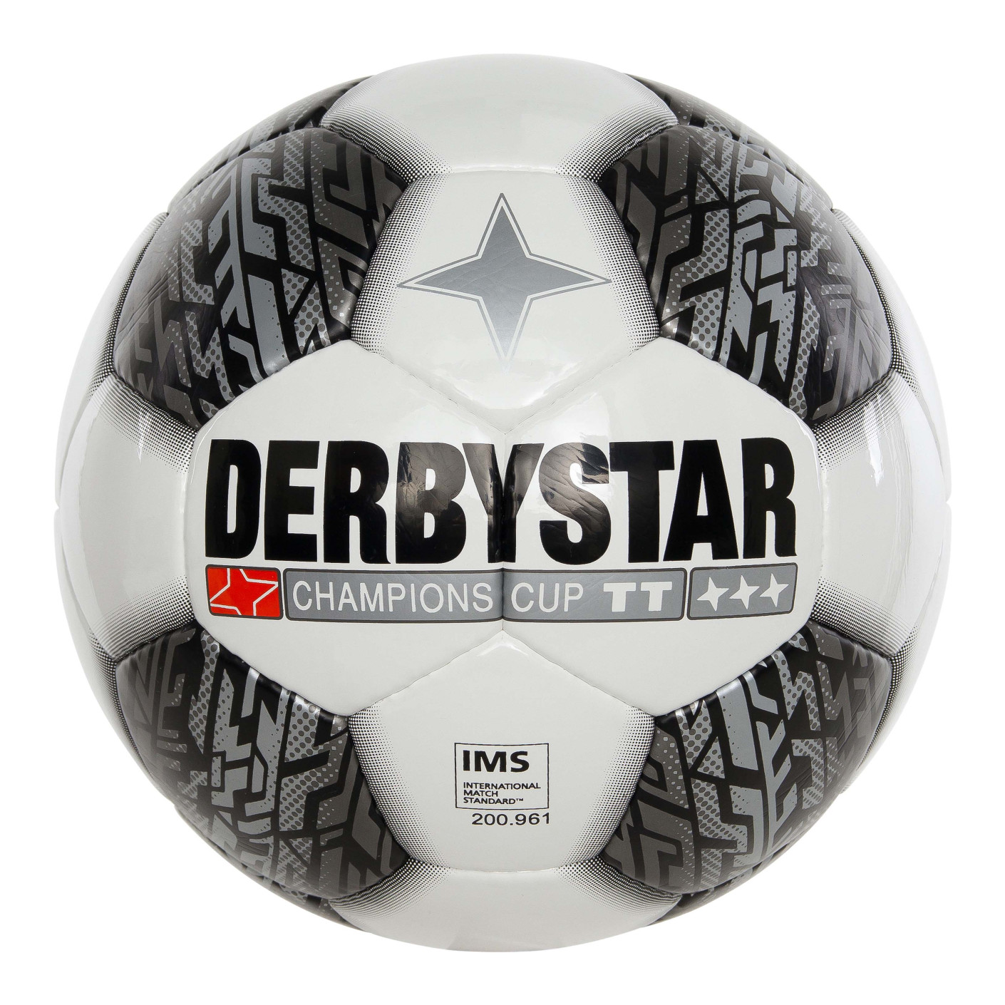 Derbystar Champions Cup Voetbal Maat 5 Wit Grijs Zwart