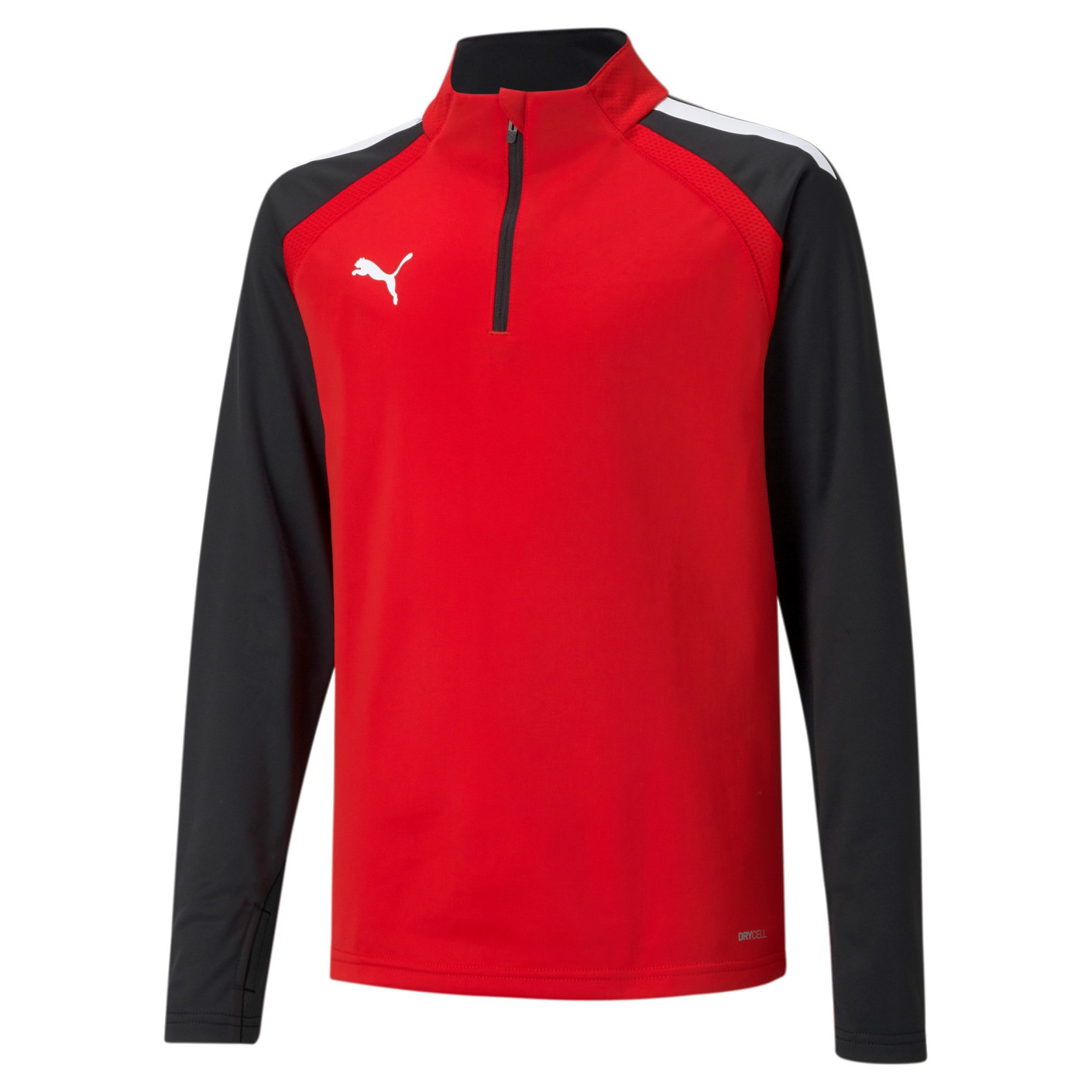 PUMA TeamLiga Training sweater 1/4-Zip Kids Red Black
