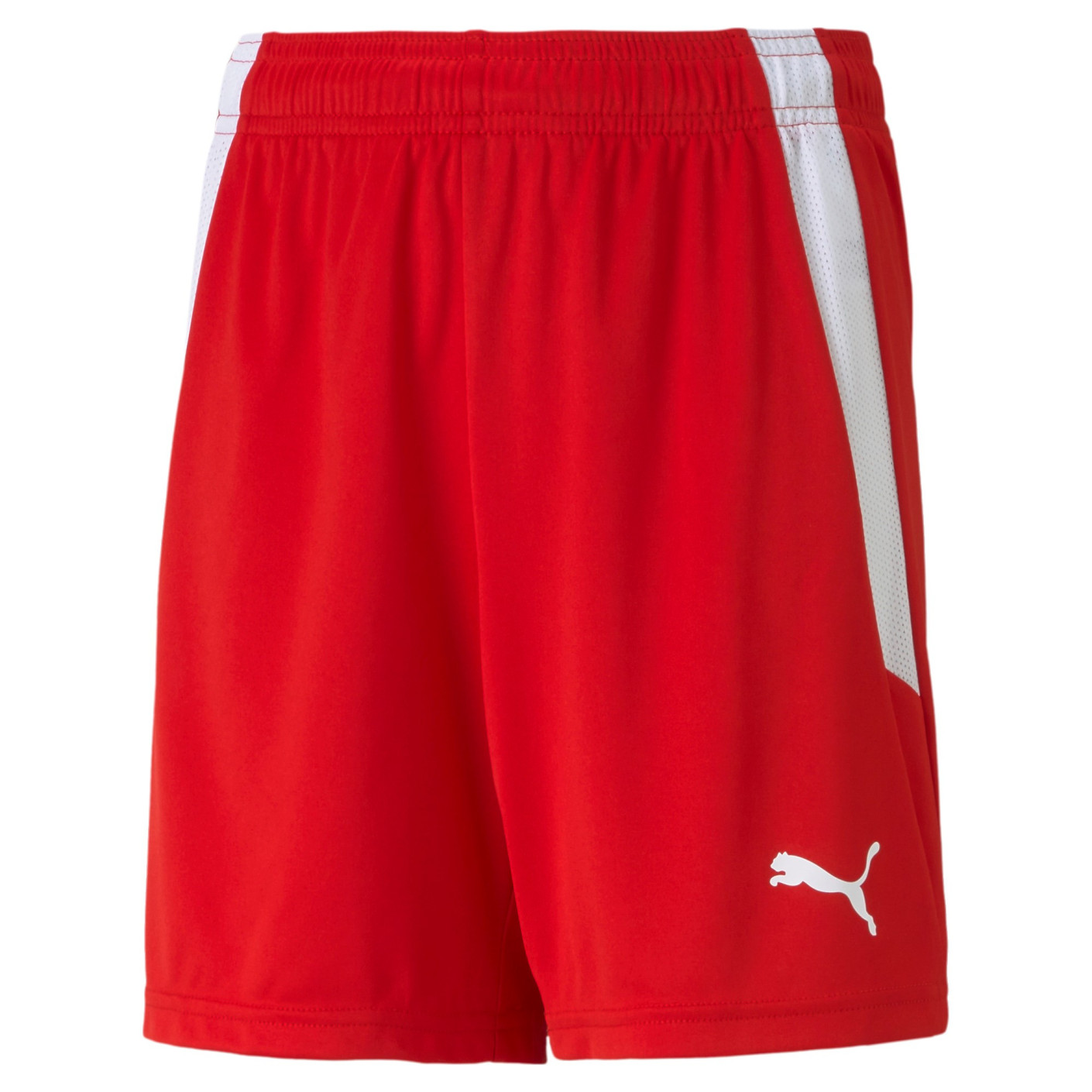 PUMA TeamLiga Kids Football Shorts Red White