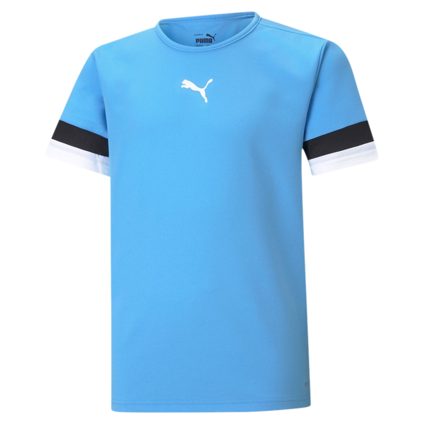 PUMA teamRISE Voetbalshirt Kids Lichtblauw Zwart Wit