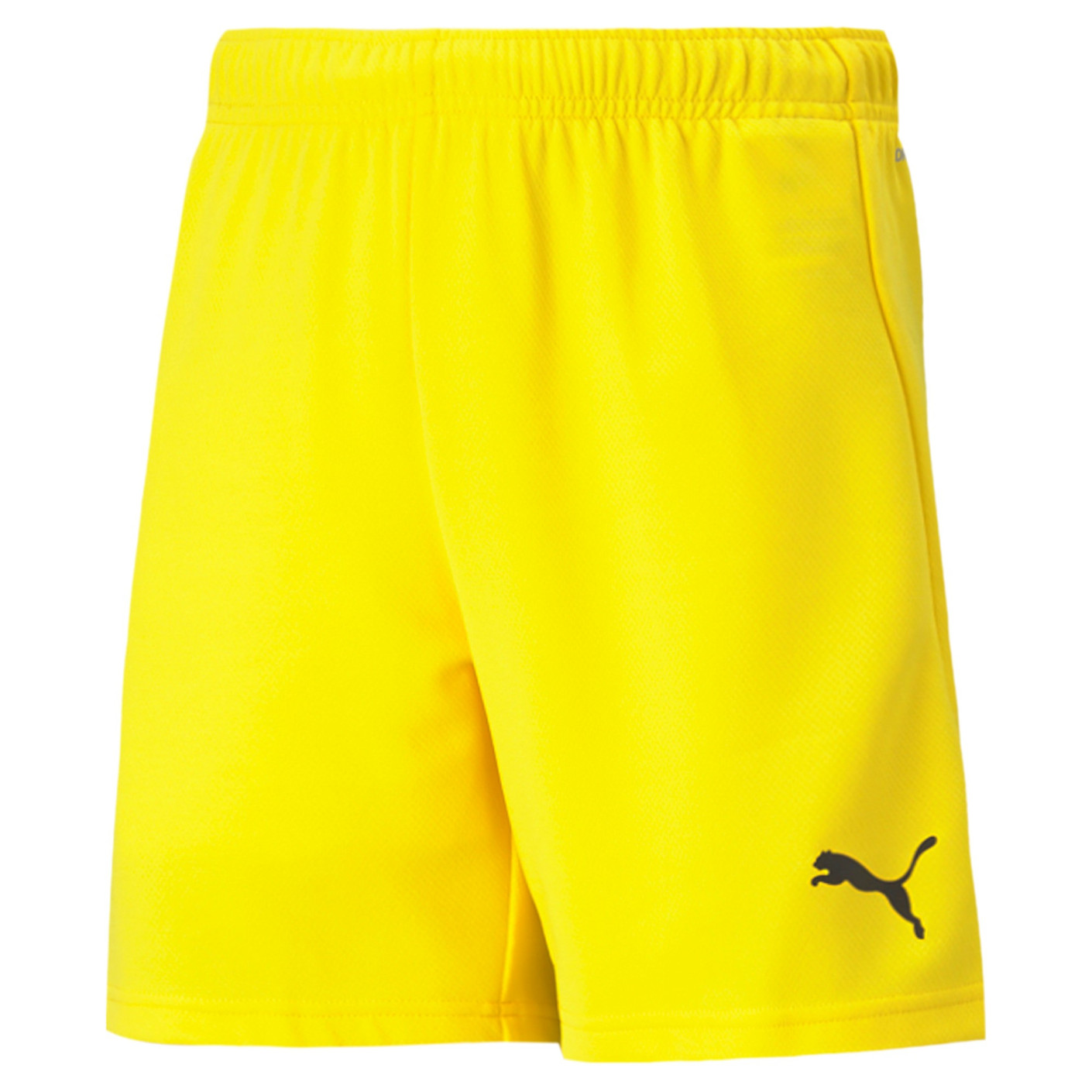 PUMA teamRISE Voetbalbroekje Kids Geel Zwart