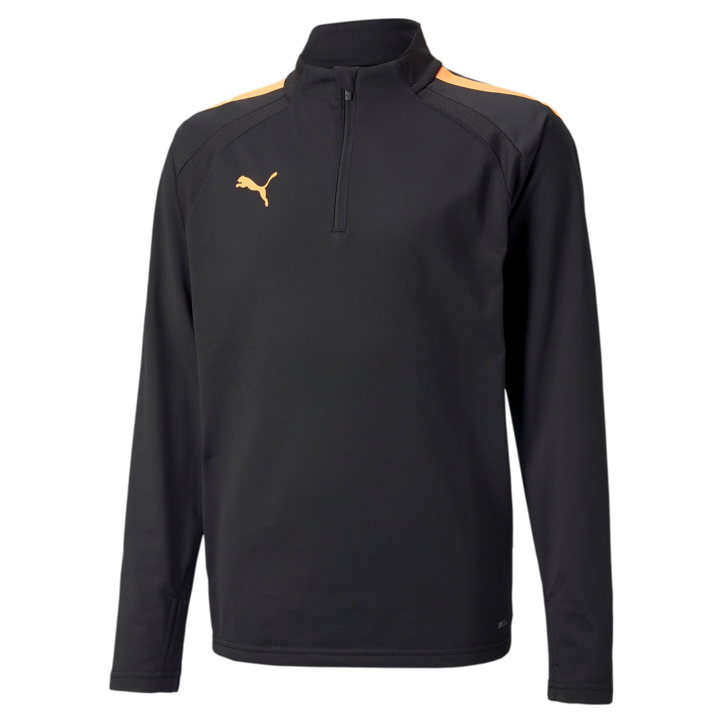 PUMA teamLiga Trainingstrui 1/4-Zip Kids Zwart Oranje