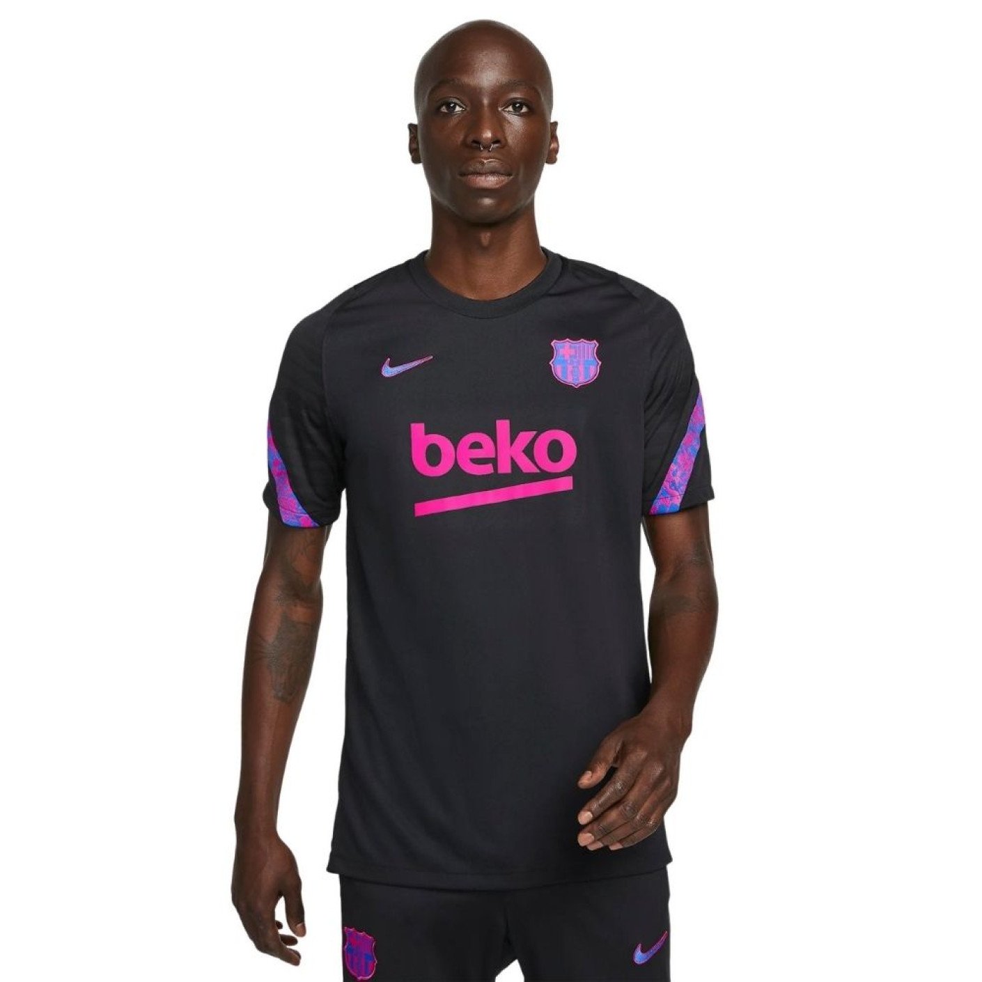 Nike FC Barcelona Strike Trainingsshirt 2021-2022 Zwart Roze Blauw