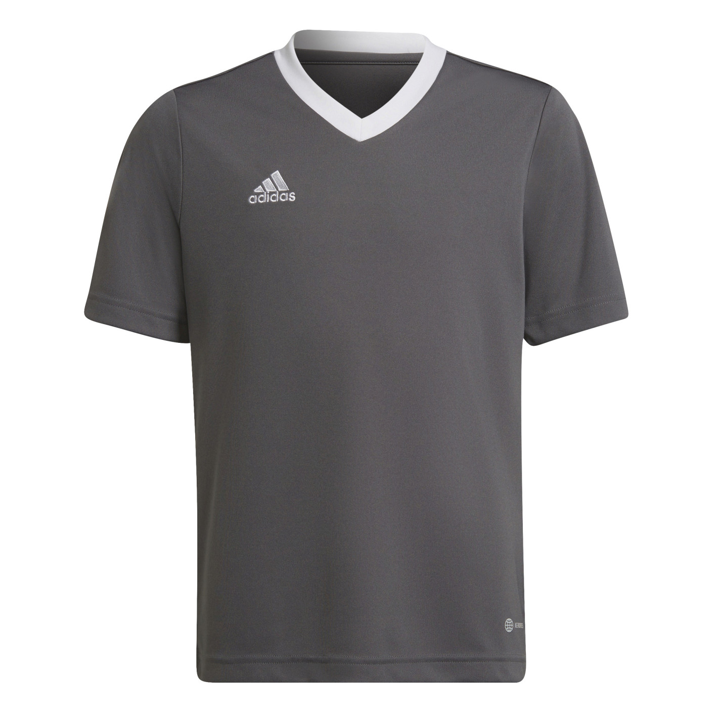 adidas Entrada 22 Kids Football Shirt Dark Grey White