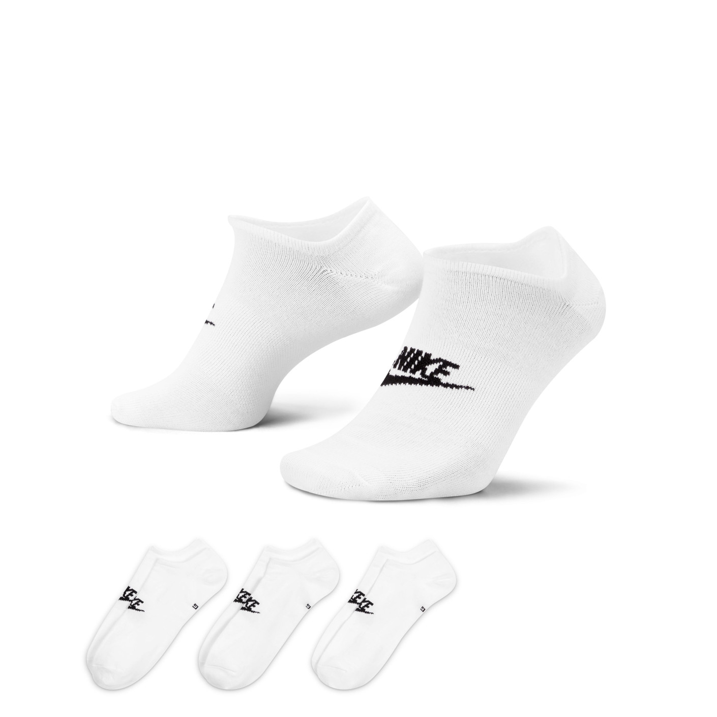 Nike NSW Sneakersokken 3-Pack Wit Zwart