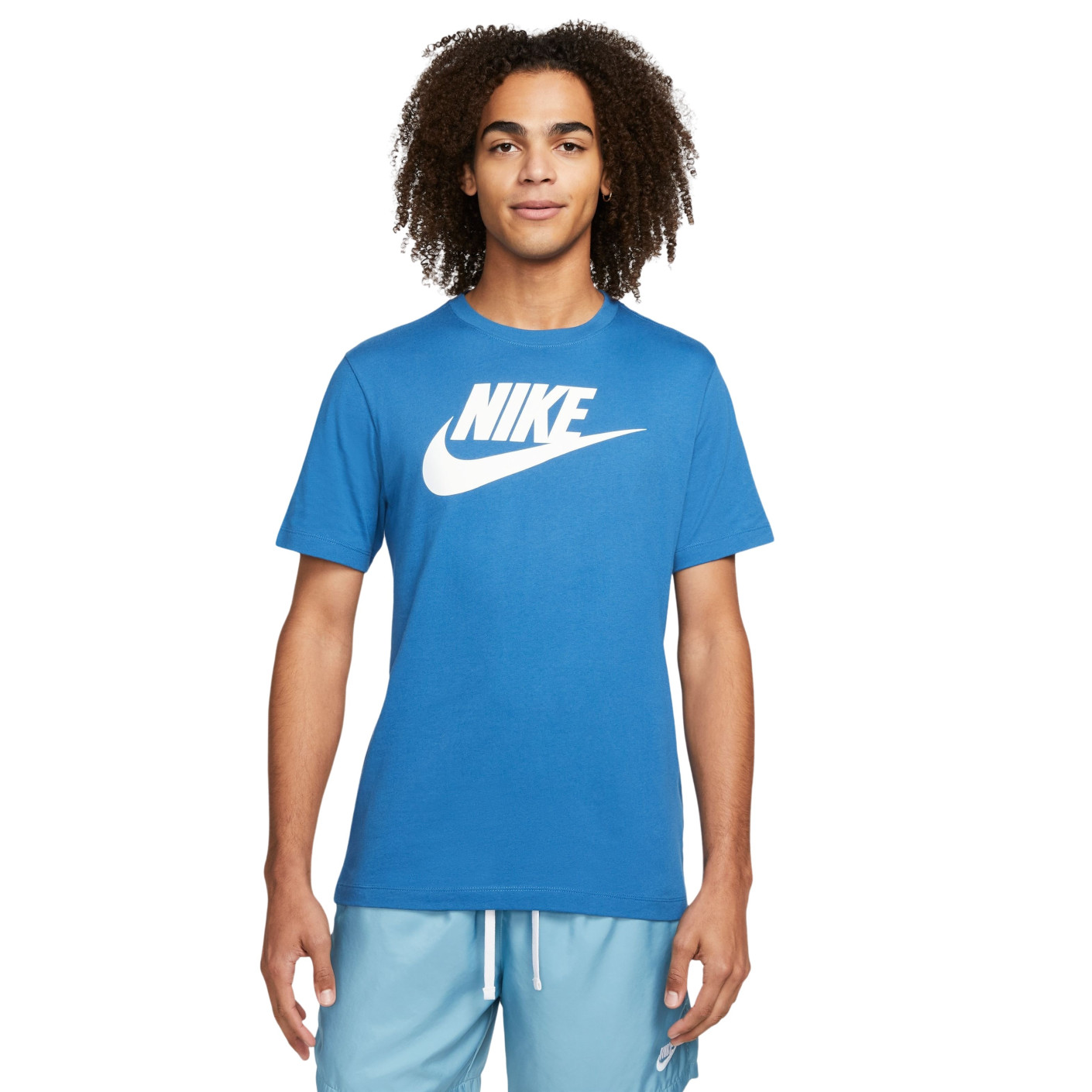 Nike NSW Icon Futura T-Shirt Blauw Wit