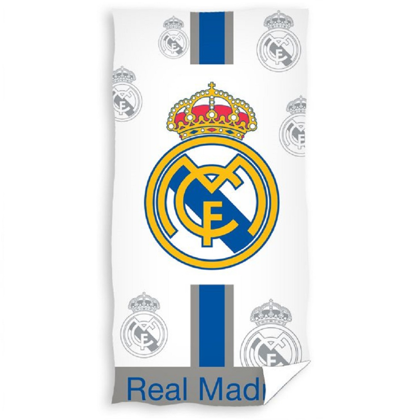 Real Madrid Badlaken Wit Blauw 70x140cm