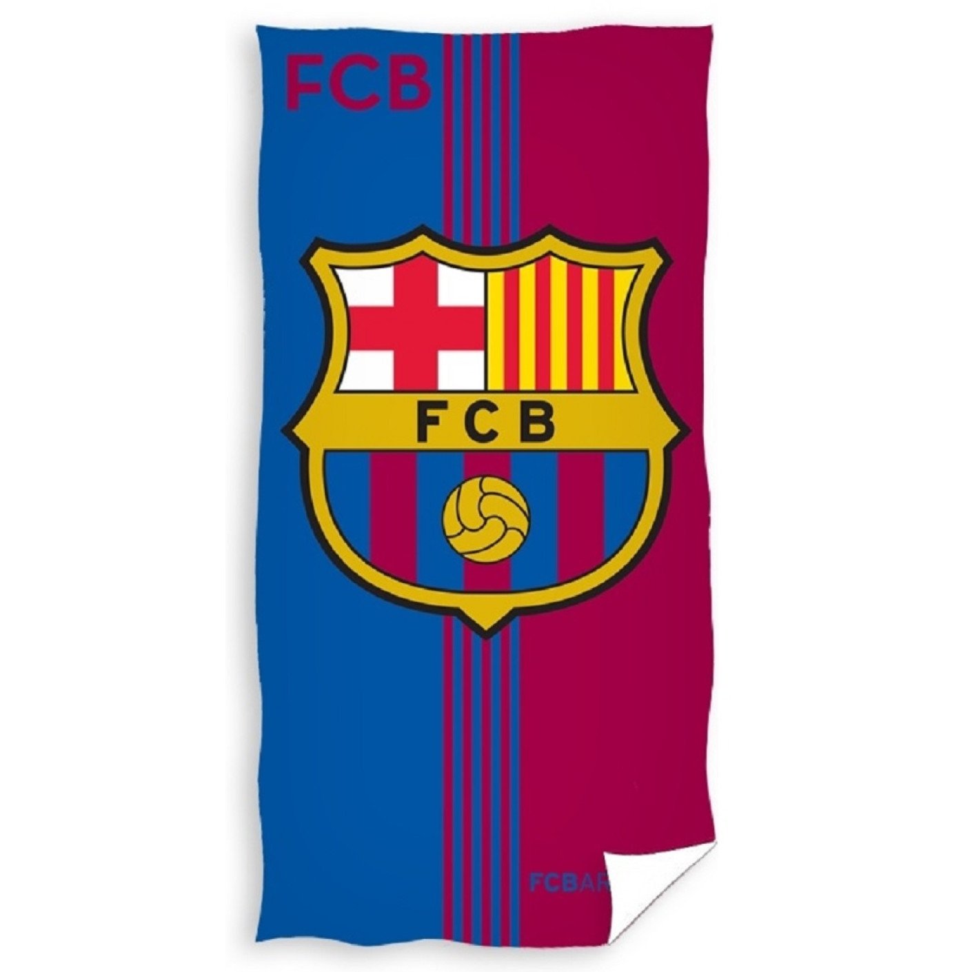 Badlaken FC Barcelona Blauw Rood Gestreept 70x140cm