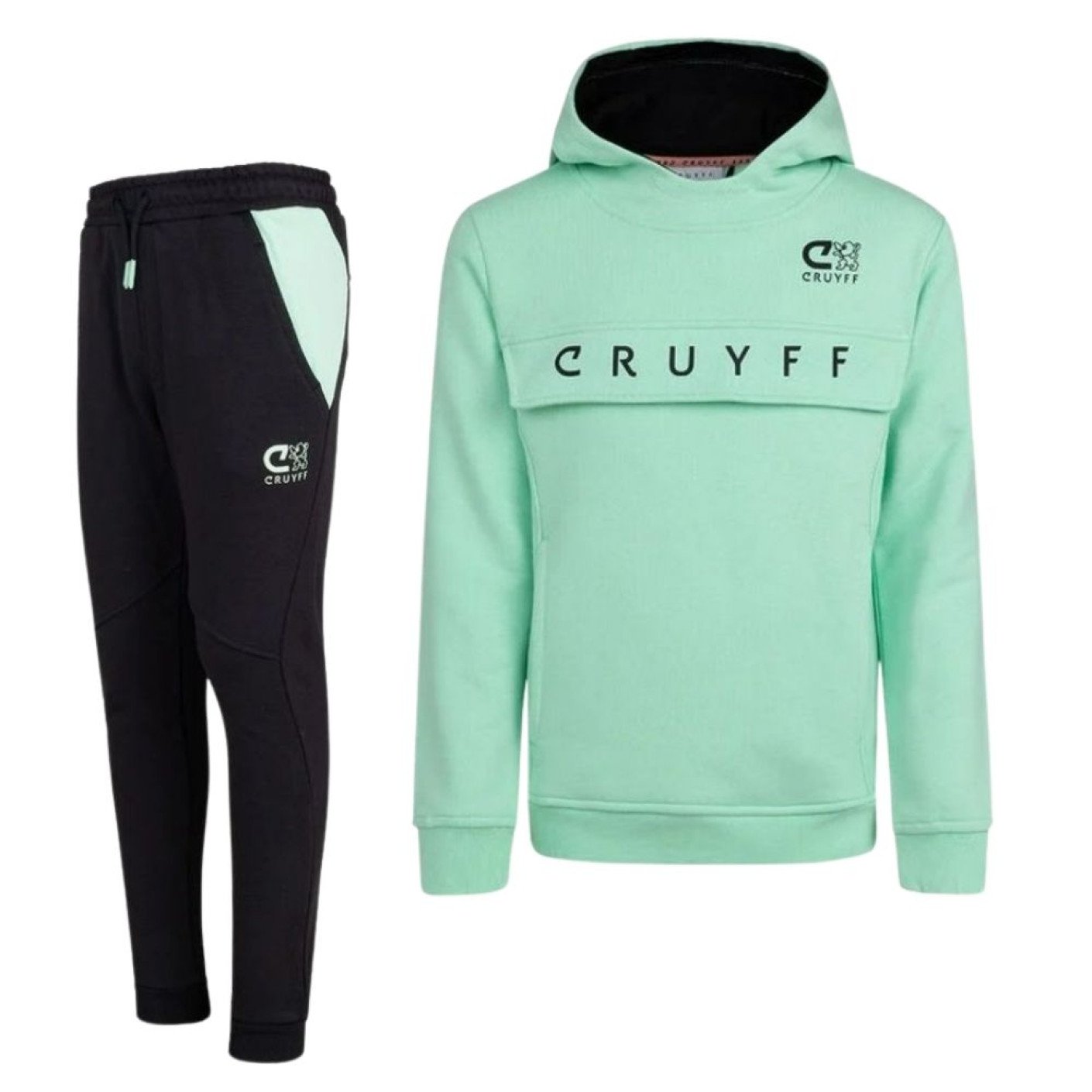Cruyff Ranka Trainingspak Kids Turquoise Zwart