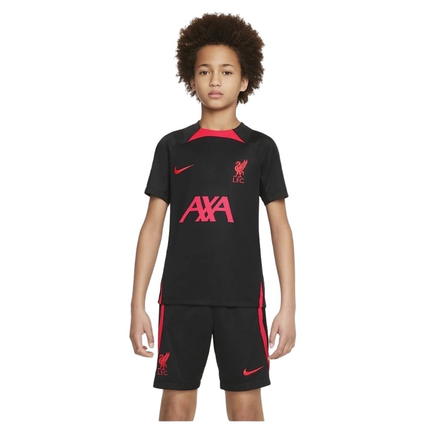 Nike Liverpool Strike Trainingsset 2022-2023 Kids Zwart Rood