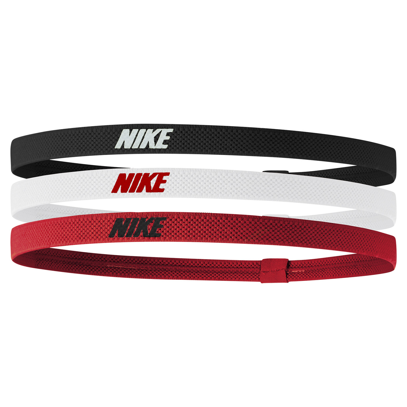 Nike Elastische Haarbanden 2.0 3-Pack Zwart Wit Rood