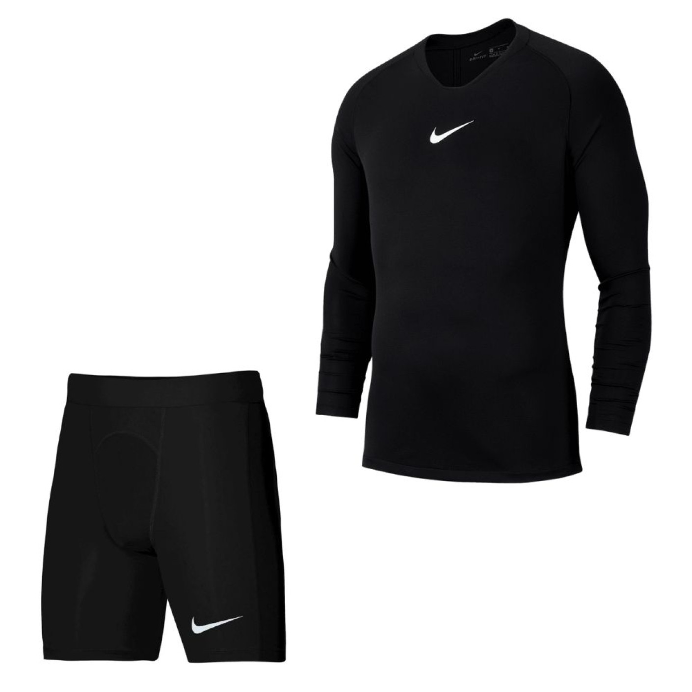 Nike Dri-Fit Park Trainingsset Lange Mouwen Zwart Wit