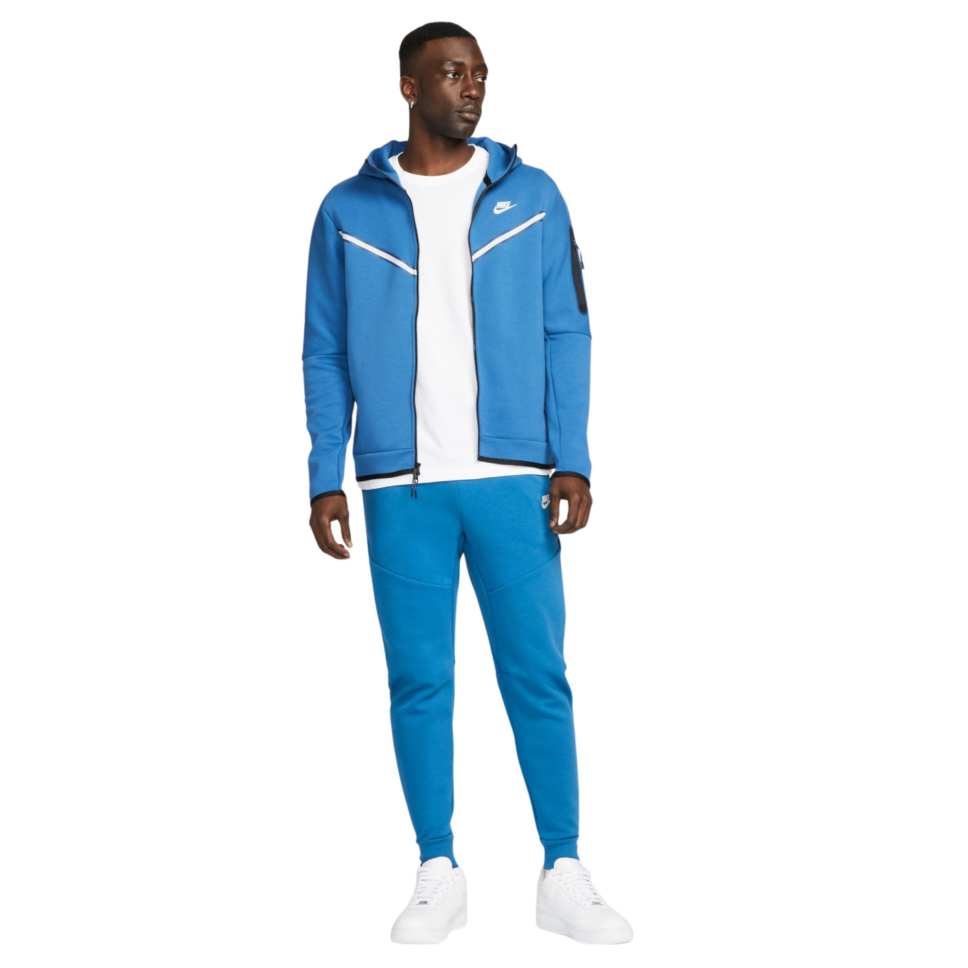 Nike Tech Fleece Trainingspak Blauw Wit