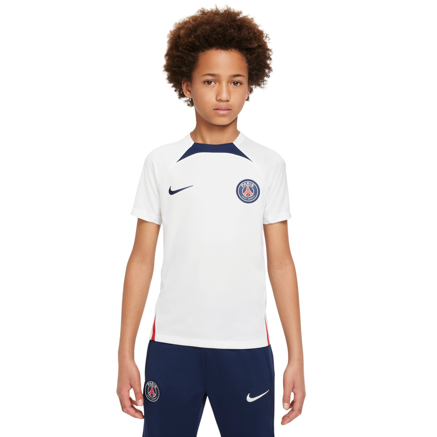 Correctie laag Moreel onderwijs Nike Paris Saint-Germain Strike Trainingsshirt 2022-2023 Kids Wit  Donkerblauw