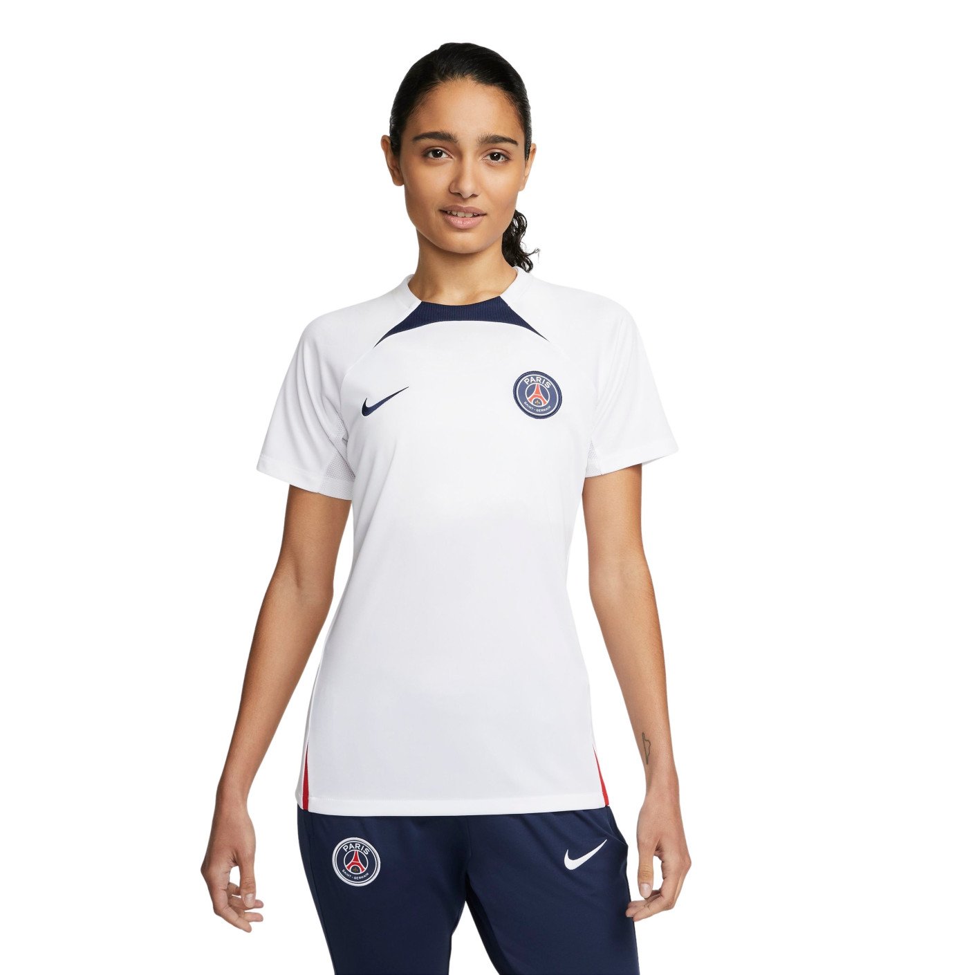 Nike Paris Saint-Germain Strike Trainingsshirt 2022-2023 Dames Wit Donkerblauw