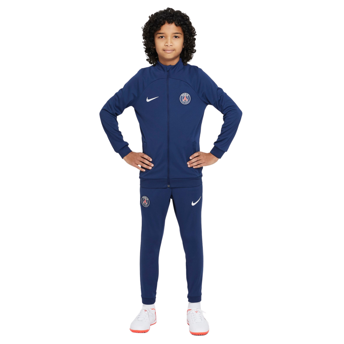 Nike Paris Saint-Germain Academy Pro Trainingspak 2022-2023 Kids Donkerblauw Wit