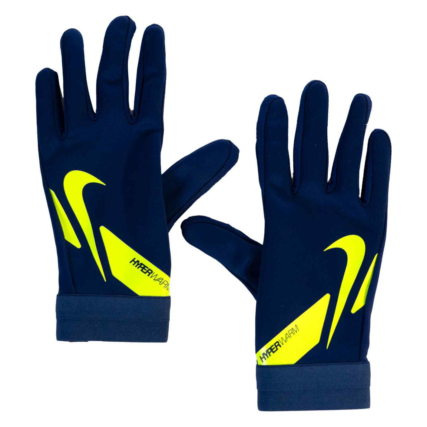 Nike Academy Hyperwarm Handschoenen Kids Donkerblauw Neon Geel