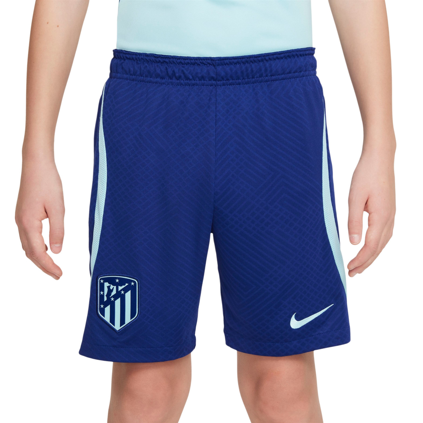 Nike Atletico Madrid Strike Trainingsbroekje 2022-2023 Kids Donkerblauw Lichtblauw