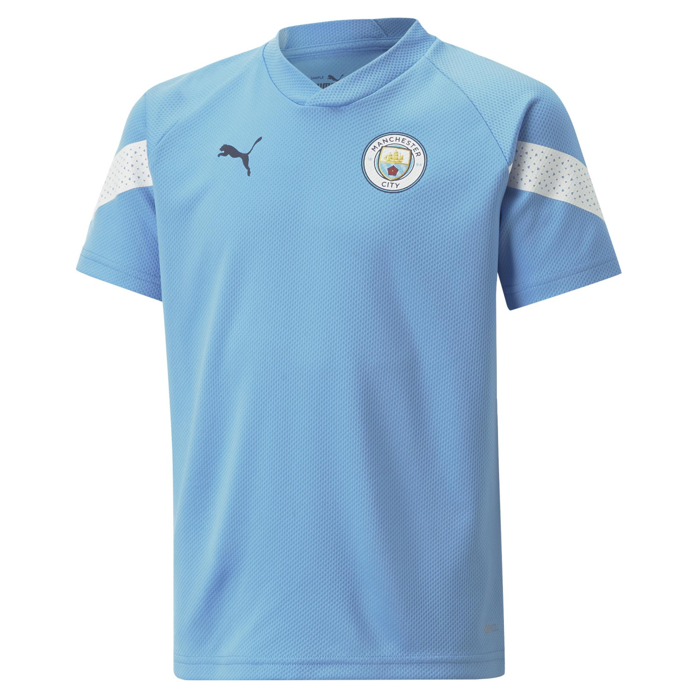 PUMA Manchester City Trainingsshirt 2022-2023 Kids Blauw Wit