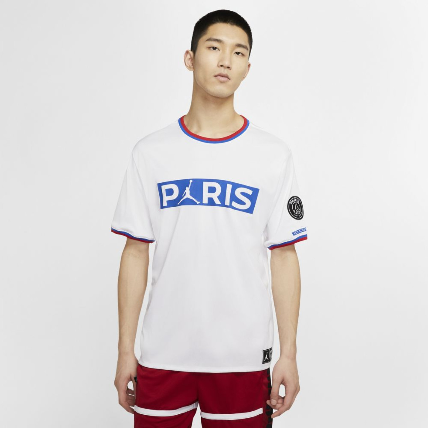 Nike Paris Saint Germain Jordan T-Shirt 2019-2020 Wit Blauw