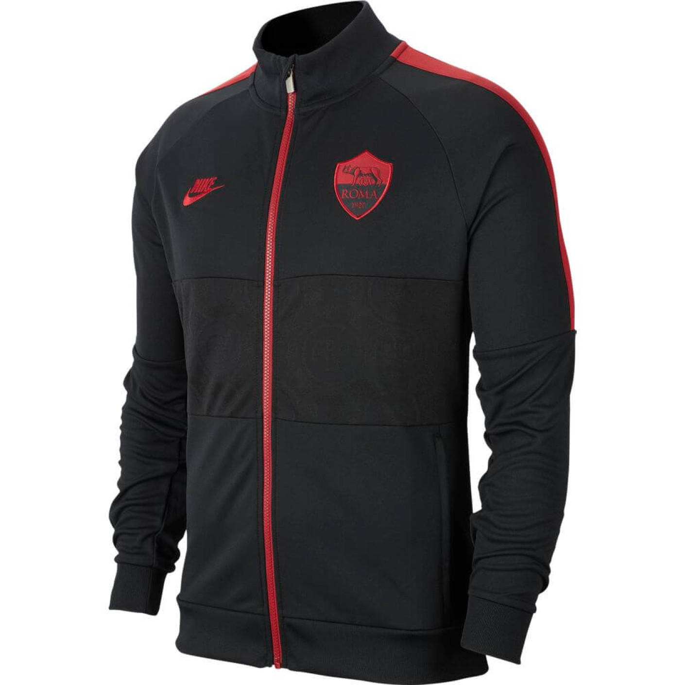 Nike AS Roma I96 Trainingsjack Europees 2019-2020 Zwart Zwart Rood
