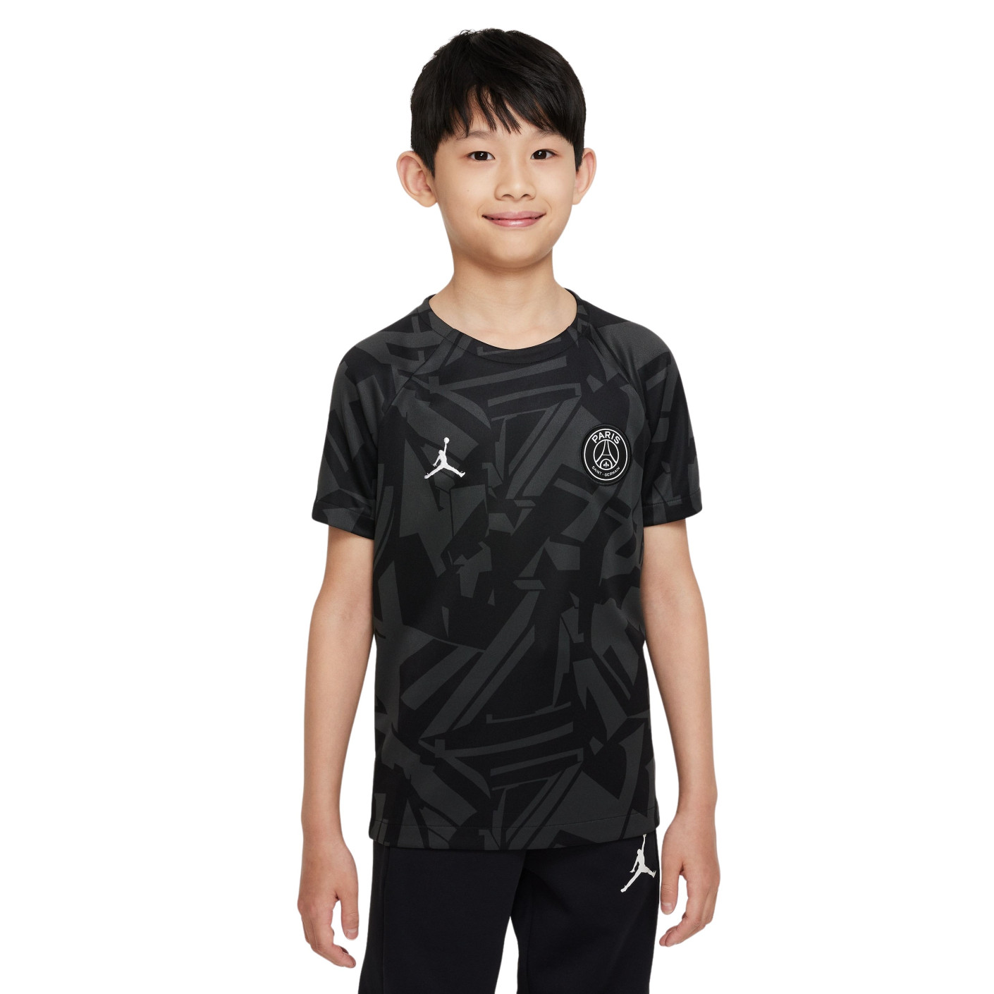 Nike Jordan Paris Saint-Germain Pre Match Trainingsshirt 2022-2023 Kids Zwart Wit