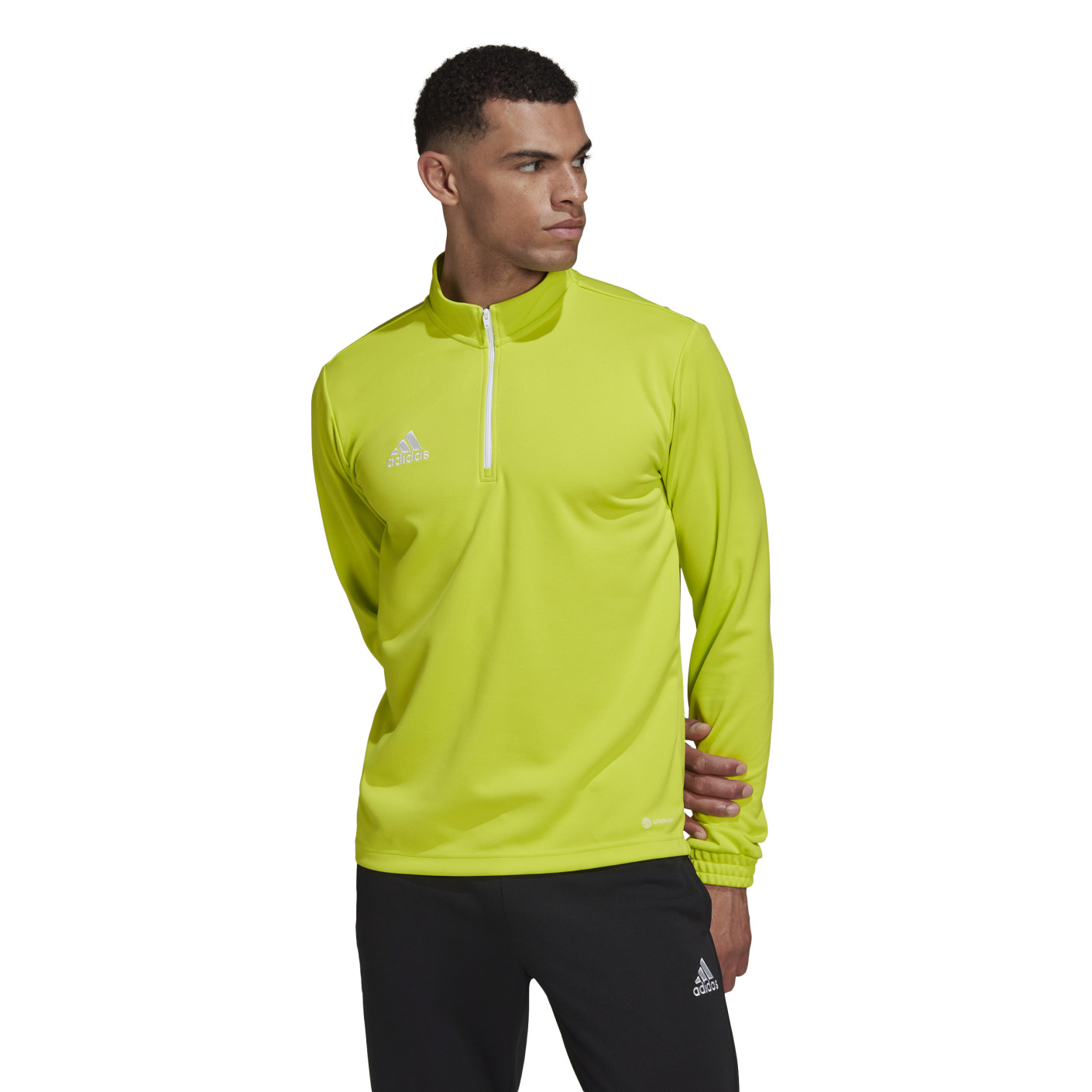 adidas Entrada 22 Trainingstrui 1/4-Zip Lichtgroen Wit