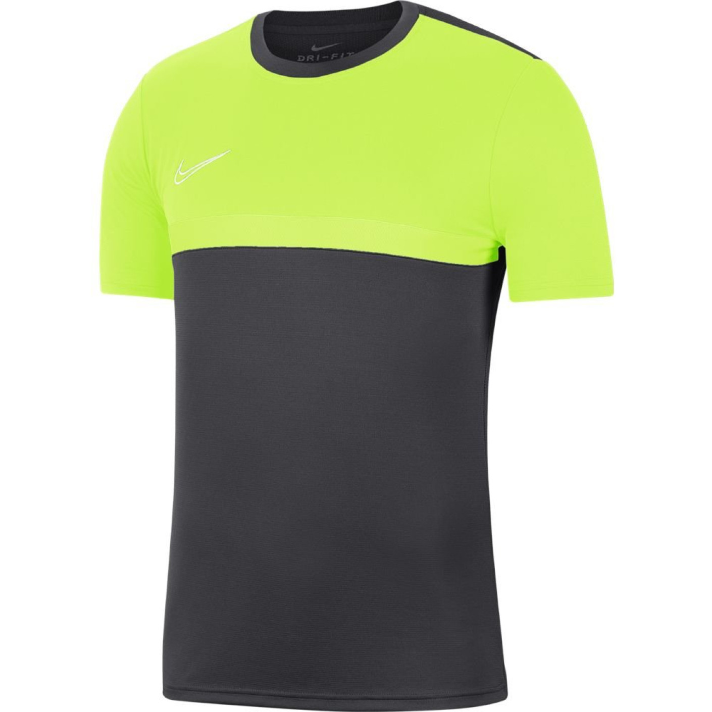 Nike Dry Academy Pro Trainingsshirt Kids Donkergrijs Volt
