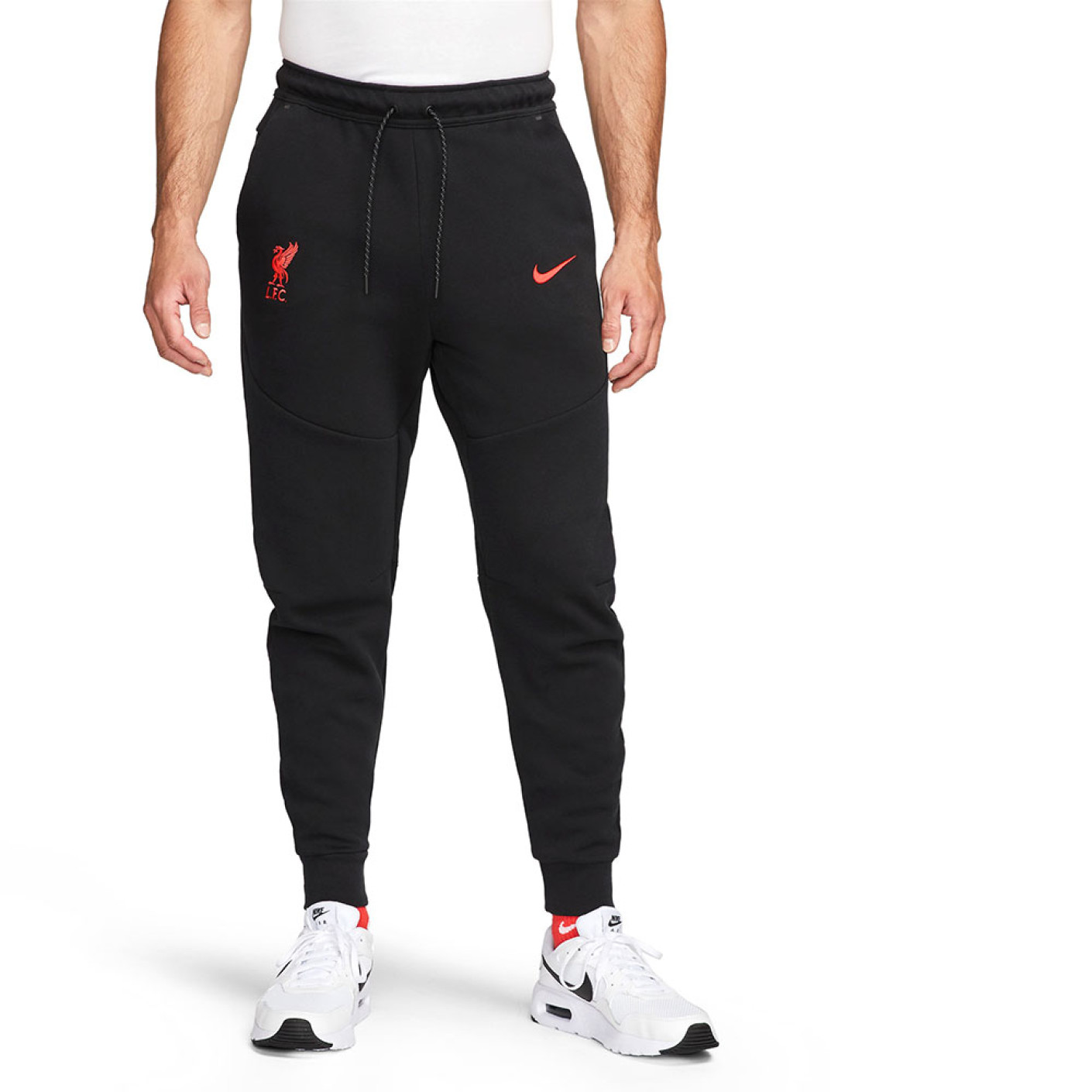 Nike Liverpool Tech Fleece Jogger 2022-2023 Zwart Rood
