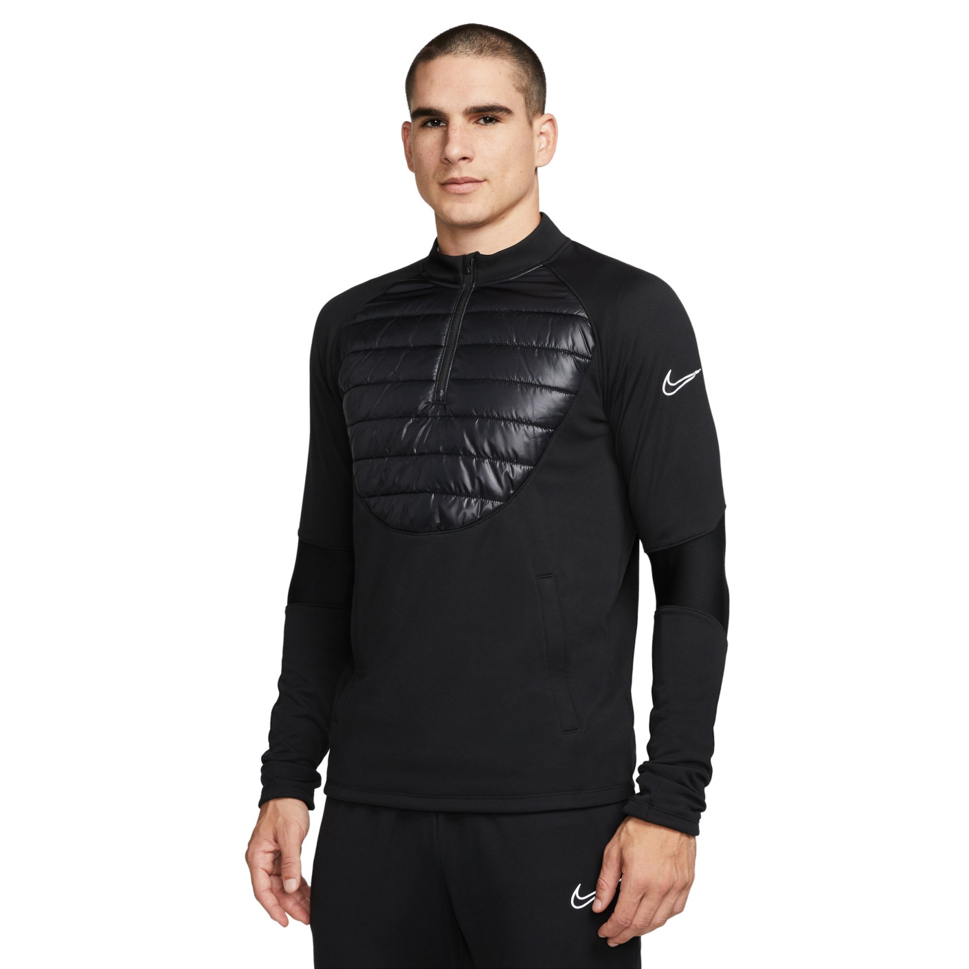 Nike Therma-Fit Academy Trainingstrui Zwart Wit - Voetbalshop.nl