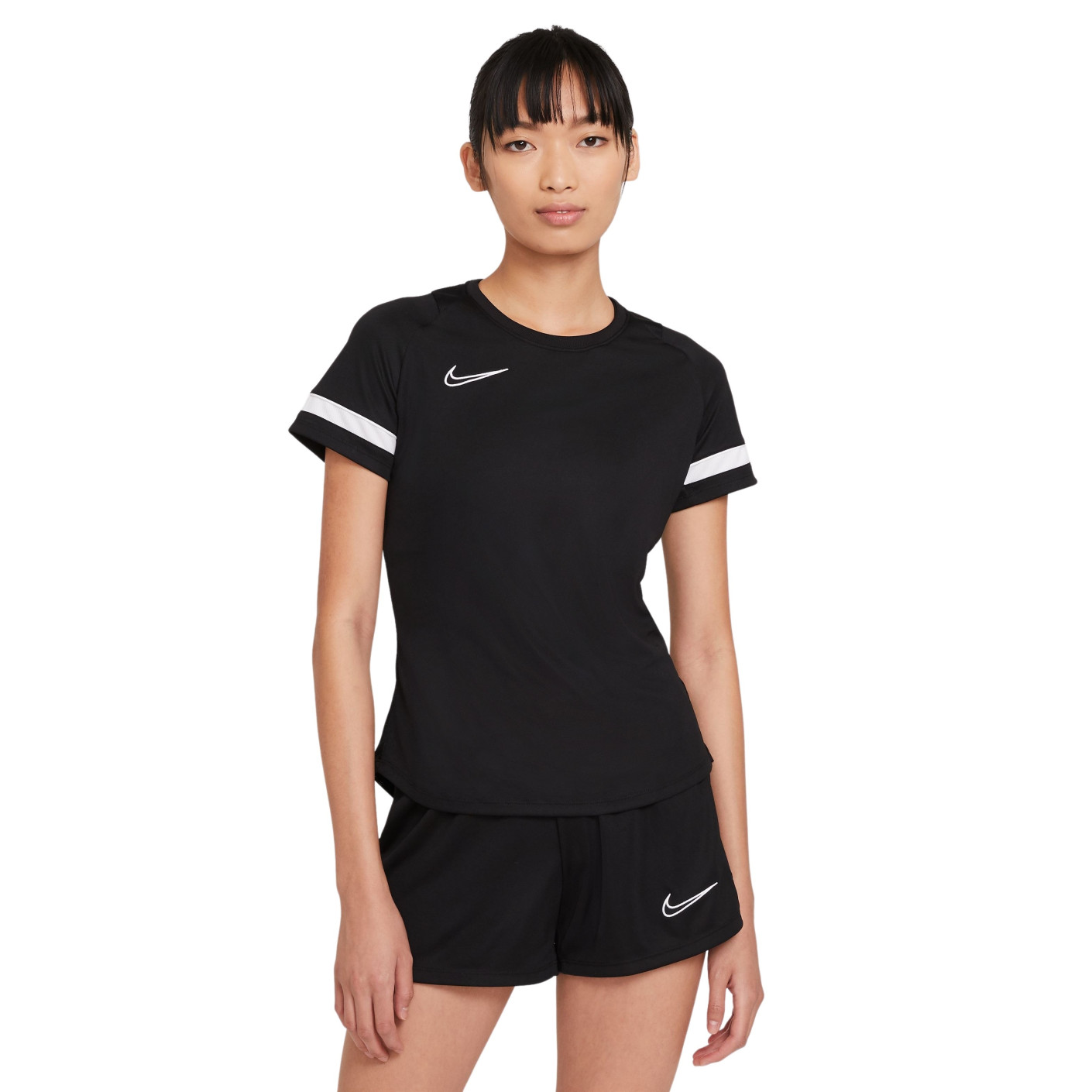 uitlijning Plantkunde Herformuleren Nike Dri-Fit Academy 21 Trainingsshirt Dames Zwart Wit