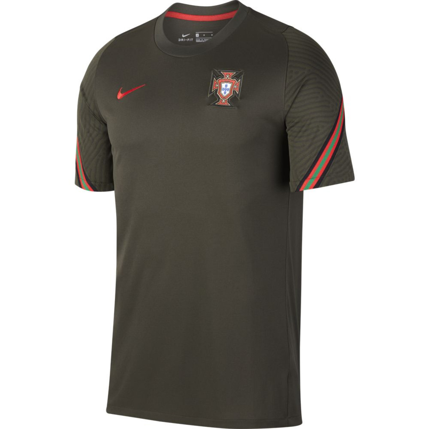 Nike Portugal Strike Trainingsshirt 2020-2022 Donkergroen Rood