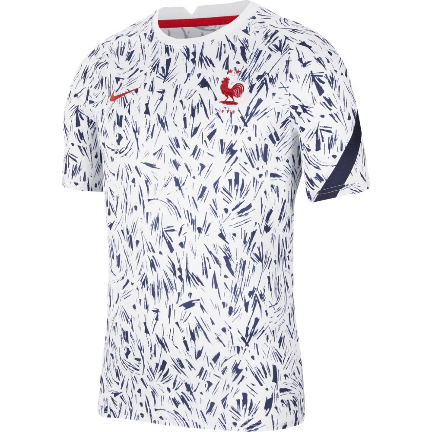 Nike Frankrijk Pre Match Trainingsshirt 2020-2022 Wit