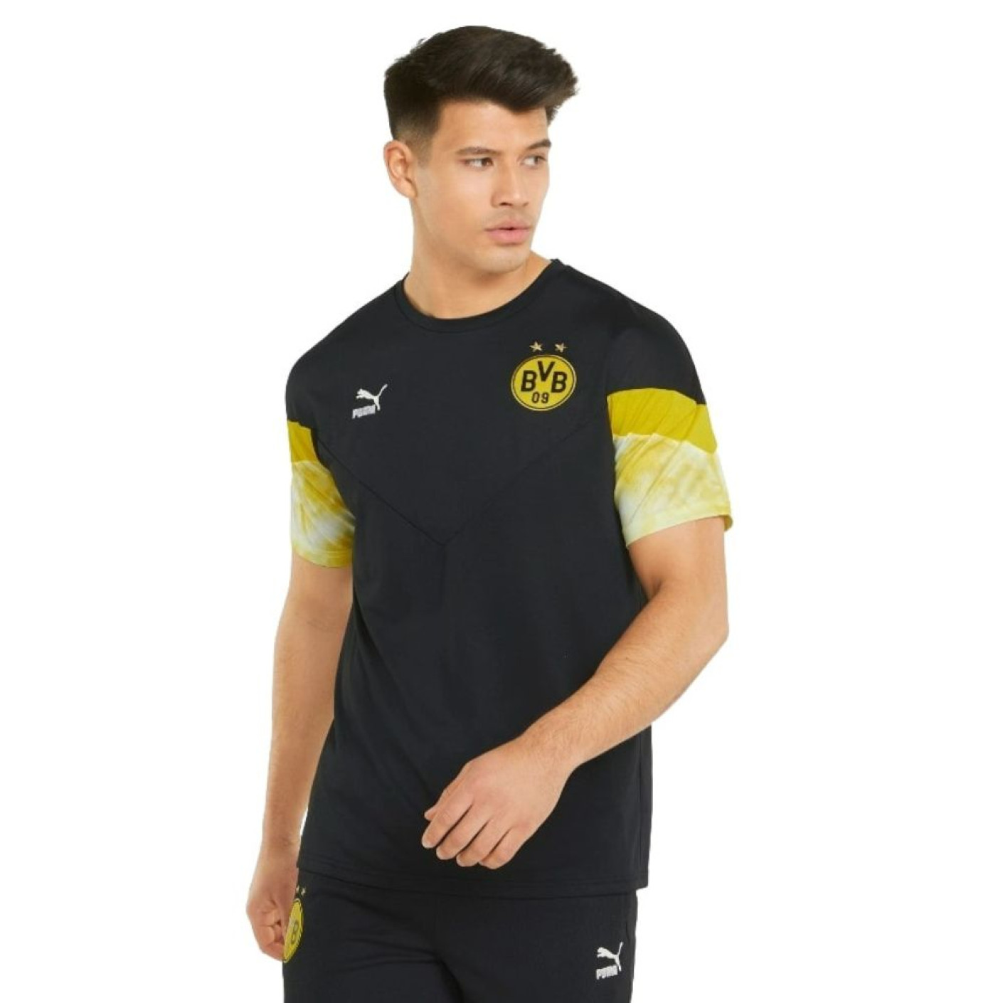 PUMA Borussia Dortmund Iconic MCS T-Shirt Zwart Geel